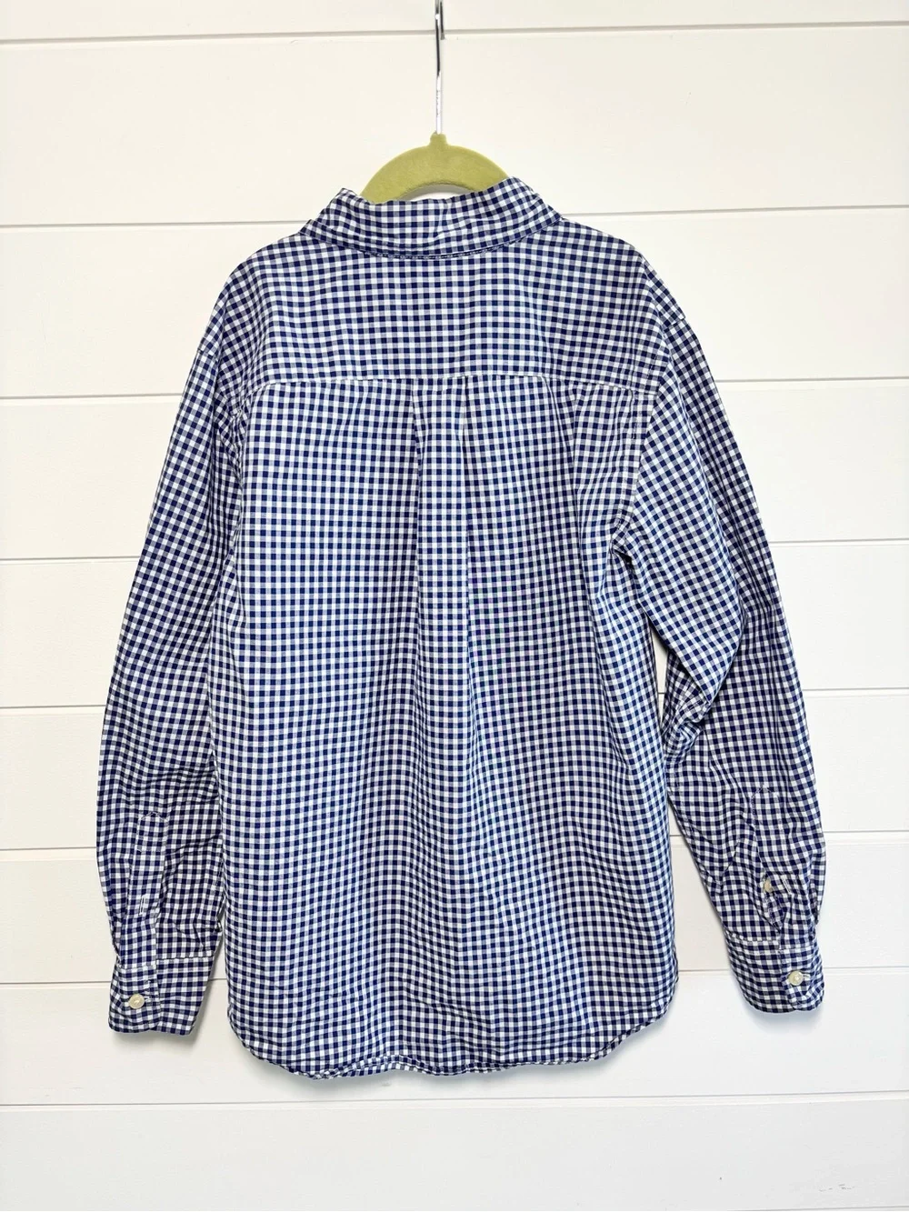 Ralph Lauren Blue & White Gingham Button-Down Shirt Size M (10-12)